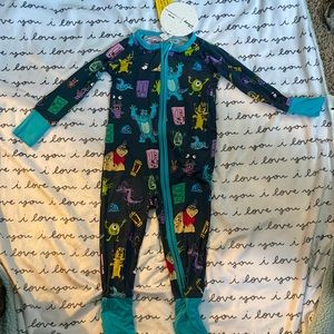 NWT Little Sleepies Monsters Inc zippy 6-12m